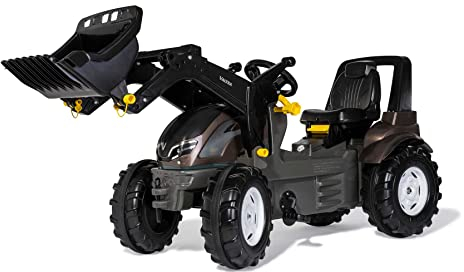 Rolly Toys Trettraktor rollyFarmtrac Premium 730056 (inkl. rollyTrac Lader, von 3-8 Jahre, mit Flüsterlaufreifen; Sitz längen- und höhenverstellbar), Braun