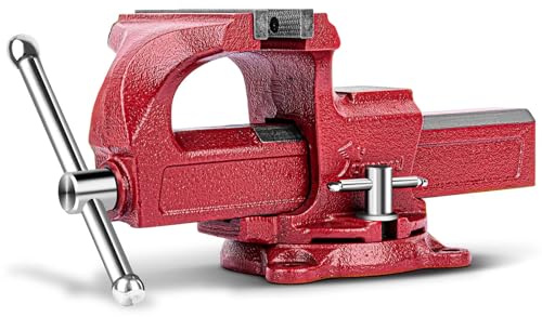 Forward 1304 4 Inch Home Vise Ductile Iron 4 Bench Vise Homeowner's Vice with Anvil and Swivel Base