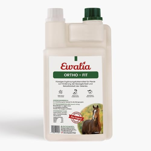 Ewalia NEU Ortho-Fit für Pferde: Beweglichkeit & Stärke für Gelenke, Optimale Unterstützung bei Leistung und Regeneration, mit Tierärzten entwickelt, 100% Natur pur, frei von Zusätzen, 1 Liter