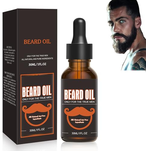 Rostblant Olio per la crescita della barba, Olio essenziale per la crescita della barba, Olio per la crescita dei capelli da uomo, Olio per la salute della barba da uomo Crescita della barba, Regali