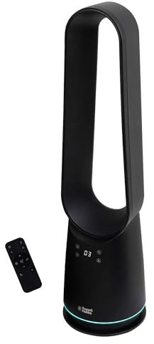 Russell Hobbs, Bladeless Cooling Fan, 9 Speed Settings, Bladeless Design, Oscillation Function, 3 Customisable Modes in Black, RHBLDLC25B