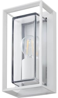 Arcchio Vägglampa Ismera (modern) i vit aluminium (1 lampa, E27) – utomhusvägglampor vägglampa LED utomhu utomhus för utomhusvägg/husvägg hus terrass och balkong