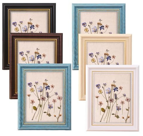 VLUNT 6 Pack 4x6 Inch Vintage Photo Frames Set Picture Frames