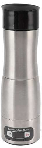 Keenso Macchina da caffè Elettrica Portatile per Auto Facile Funzionamento Caffettiera da Viaggio 12V 24V per gli Amanti di San