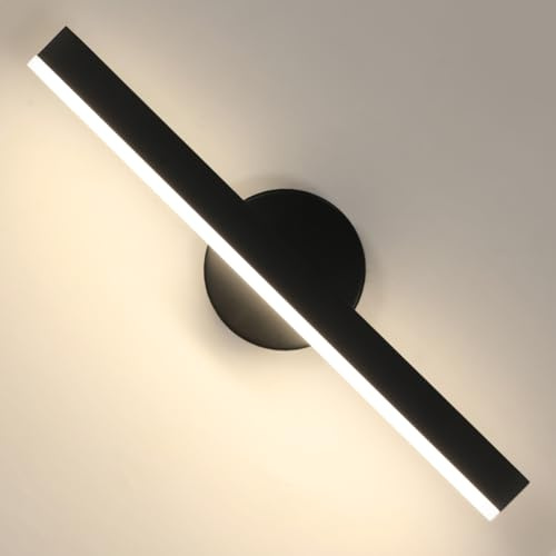 Riserva Applique Murale Moderne LED 12W, 300° Rotatif, Noir, 4500K