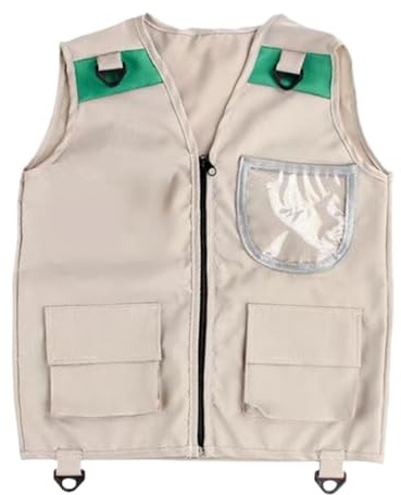 Zizhiou Costume D'Explorateur Enfant Kit D'Exploration, Gilet Safari Cargo, Tenue D'Aventurier Lavable Pour Garçons Et Filles Randonnée Pêche Camping Et Pleine Nature