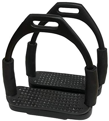 Rhinegold Black Flexi Stirrup Irons - 5.1/2