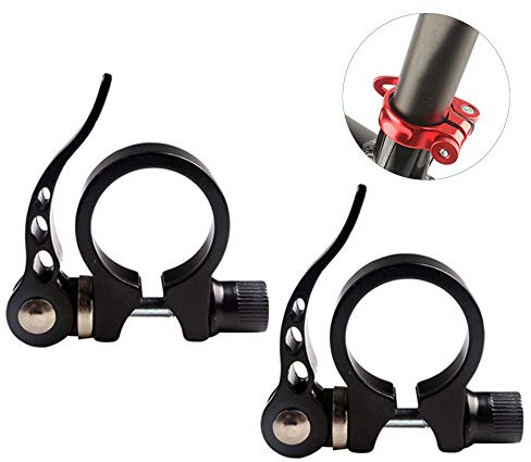 DAZISEN Colliers de Selle - Collier de Tige de Selle en Alliage d'aluminium pour Tige de Selle de vélo 31.8mm 2 pcs(Noir),2*Noir,31.8mm