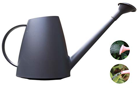 LOYUYU Tanque de Agua de PláStico 1.8L Planta PequeñA, Ligera y Encantadora de JardíN Interior y Exterior, Tanque de Agua con Ducha Gris