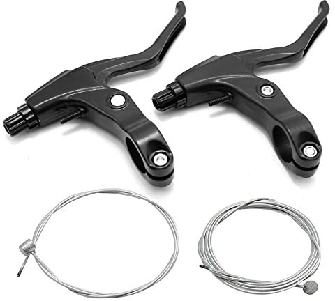 Hoypeyfiy 2Pcs 0.87 inches Handlebar Brake Lever, Universal Aluminum Alloy Bicycle Brake Handle, Anti-Skid Mountain Bike Handlebar Brake Lever for MTB, BMX, Road Bicycle, Folding