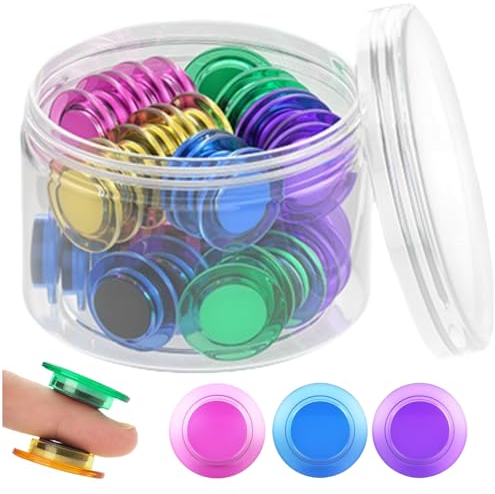 FINDMAG Magnete Stark, Bunte Magnet für Magnettafel, Magnete Kühlschrank, Whiteboard Magnet Bunt, Kühlschrankmagnete für Klassenzimmer, Büro, Foto, Papier (45 Stück gemischt mit 5 Farben)
