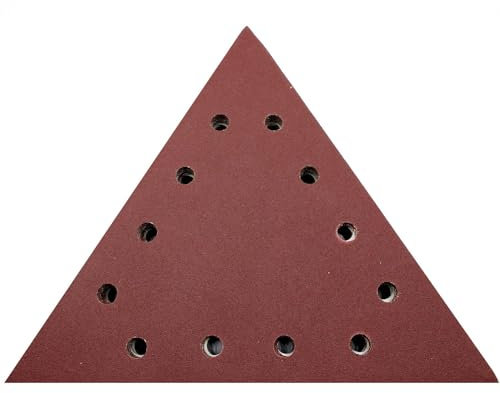 25 Stück Klett Schleifblätter Schleifscheiben 12 Loch Schleifpapier Dreieck 285 x 285 mm für Deckenschleifer Trockenbauschleifer Einhell BT-SG 710 TE-DW 225 X (Set 25 Stück)