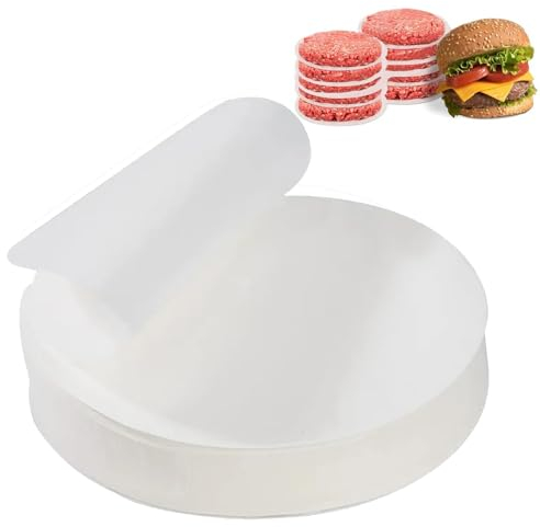 500 pcs Papier Presse à Hamburger,Disques à Burger Ronds,Disques à Burger,12 cm Papier de Cuisson pour Gâteaux,Papier Parchemin Rond,Papier Antiadhésif Hamburger,Pour Burgers Parfaits,Galettes,Pains
