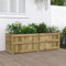 Tino Tech Jardinière 150 x 50 x 50 cm en bois de pin - Pour la culture - Pour légumes, parterre de fleurs - Pour balcon - Jardinière de jardin - Marron