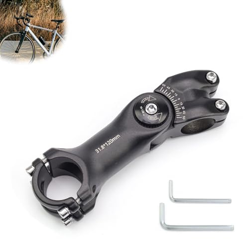 ZIJANG Lenkervorbau Verstellbar, Fahrradvorbauten Zwei Port Durchmesser Beträgt 28,6 mm und 31,8 mm, Aluminiumlegierung Lenkererhöhung, Hohe Härte, für Mountainbikes und Normale Fahrräder