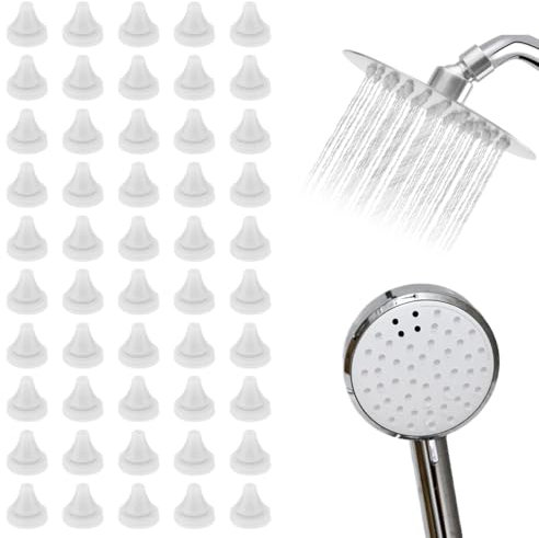 EORPAVU Einbauduschköpfe 50er-Pack Duschdüsen-Ersatzteile Duschkopf-Silikondüse für Duschloch (Grau)