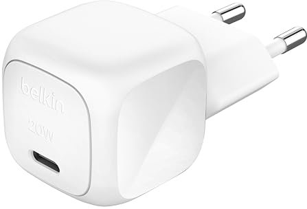 Belkin BoostCharge Cube USB C Wall Charger, 20W USB-C Charger, Power Delivery Charger for Apple iPhone 16, 16 Plus, 16 Pro, 16 Pro Max, Samsung Galaxy S24, iPad, AirPods and More