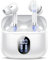 QXQ S26 Auriculares Bluetooth 5.4, 2025 Nuevo Auriculares Inalambricos Hi-Fi Estéreo con 4 ENC Micrófonos, 40 Horas Mini Cascos Inalambricos Bluetooth con Pantalla, Audifonos Blanco para Android iOS