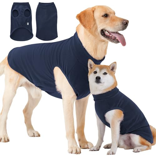 HEYWEAN Maglione in pile per cani Cappotto invernale elasticizzato Pigiama caldo per cani Pullover Maglione in pile cane di taglia piccola media e grande Abbigliamento Felpa invernale Gilet caldo cane