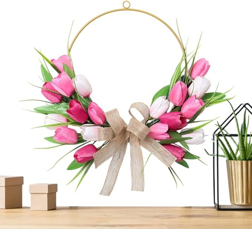 Fyrdyn Corona Di Primavera - Decorazione Bohemian Per Le Feste Di Primavera Ed Estate - Ghirlande da Esterno per Porta d'Ingresso | Per Casa Parete Interni Matrimoni San Pasqua Feste Di Benvenuto A
