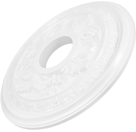 Milisten Médaillon Décoratif en Polyuréthane pour Plafonnier, Accessoire de Rosace de Plafond Adapté à L’Éclairage Suspendu