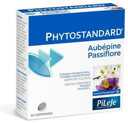 Pack de 2 Lotes de Phytostandard Espino Blanco y Pasiflora de PiLeJe – 60 Comprimidos Totales (2 x 30 Comp) – Extractos de Plantas Frescas
