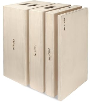 PROAIM Full Set of 4 Standard White APPL-Boxes for Studio, Film Set & Photography. Multi-Use Wooden Boxes. Use them for Propping, Levelling, Standing. Full, Half, Quarter & Pancake (AB-SET4-WH)