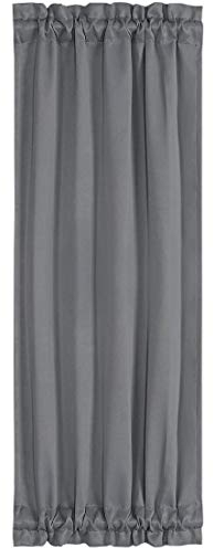 PiccoCasa Paneles Laterales de Cortina de Puerta Francesa con Aislamiento térmico, Cortinas Opacas de 25 x 72 Pulgadas, oscurecimiento de la habitación para Puertas de Cristal, 1 Panel, Color Gris