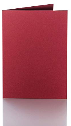 Paper24 25 Faltkarten A6 240g/m² Bordeaux für Briefumschläge im Format DIN C6