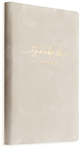 Stammbuch Grau Liya Samt Gold Familienstammbuch Standesamt und Kirche incl. Einleger