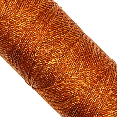 LINHASITA Linhasita gewachstes Garn, 100 g / 170 Meter, 1 mm dick, Polyester, Makramee, 30 Farben (Kupfer)