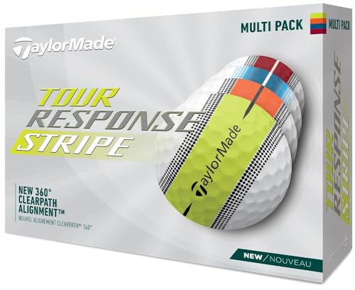 TaylorMade Tour Response Stripe Multi Golfball, 2023
