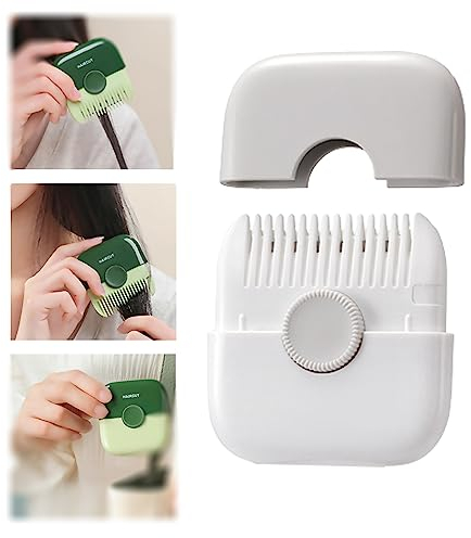 2-in-1-Haarschneider, Haarschneidekamm, multifunktionaler Haarschneider, Mini-manueller Haarschneider, manueller tragbarer Haarausdünner, geteilter Haarschneider (grau)