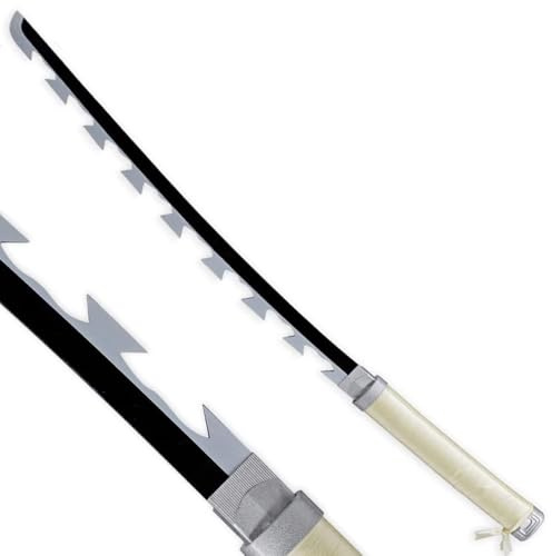 Loocaa Demon Slayer Riempi Calzini - Spada in Bambù per Bambini e Adolescenti Cosplay Spada per Halloween Natale Festa Anime Tanjiro - Dimensione 76 cm Per Bambino (Hashibira Inosuke)