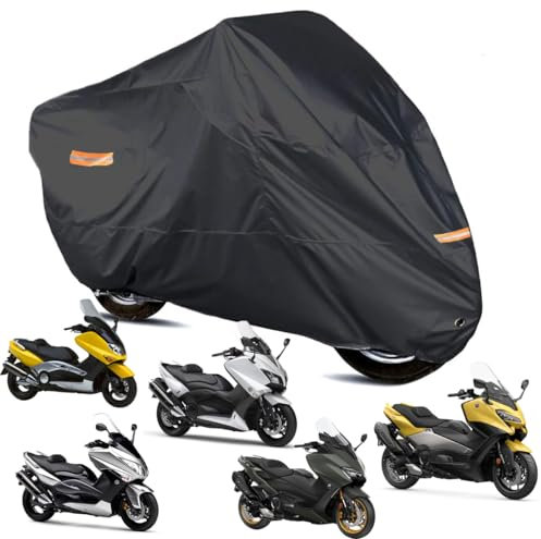 Rebeca Shop Telo Coprimoto Felpato e Impermeabile In Tessuto PVC Compatibile per T-Max 500 530 560 XL Scooter Moto Motociclo Motorino.