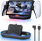 FASTSNAIL Supporto di ricarica per PS Portal Remote Player, Dock Station di ricarica portatile con 14 modalità di luce RGB e cavo di tipo C, accessori per base di ricarica per console PlayStation 5,