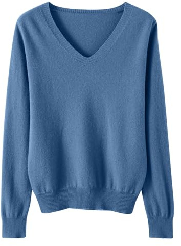 Jumpers for Women UK Clearance Women's Sweaters Casual Long Sleeve Shirts Ladies Tops Loose V Neck Knit Solid Pullover Sweater Jumper Tunic Tops Fall Sweatshirts