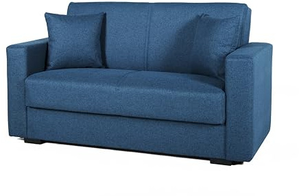 Arredo Stock Divano letto moderno Afrodite (Blu, 2 posti) 155x80x87 cm