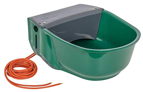 VOSS.farming beheizte Schwimmertränke + Rohrbegleitheizung Thermo S35-230V Plus, 73 Watt, automatisches Thermostat, Spezialkunststoff, Frostschutz Pferde Rinder Galloways Schafe Ziegen Hunde Tränke