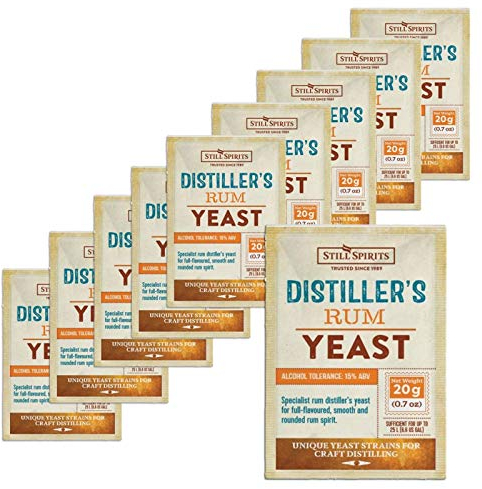 10x Still Spirits Distillers Rum Yeast 20g for 25L 15% ABV