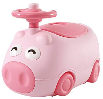 AZIAMOR 6203 Vasino Piggy Con Volante Interattivo, Rosa, 40 x 26 x 29 cm