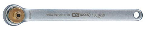 KS Tools 160.0729 Bremsen-Entlüftungsschlüssel. extra kurz. 10 mm. gold