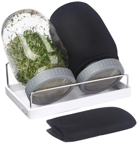 Pot de germination – Pot de germination des avec travail sans effort | Favorise une alimentation saine | Couvercles de pots de germination pour la croissance des