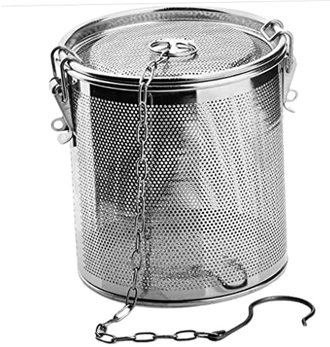 Kryddsil rostfritt stål lös tesil matlagning nät boll filter med kedjekrok