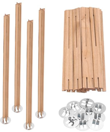 QUARKZMAN 10 Juegos de Mechas de Vela de Madera 0.5 x 5.9 Pulgadas