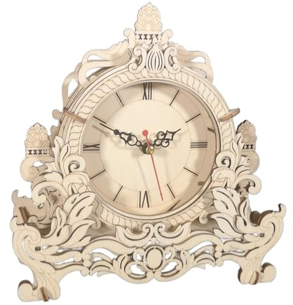 MUSIC PARK 3D Holzpuzzle Erwachsene Modellbausatz Basteln Retro Dekorative Tischuhr Geburtstagsgeschenke Hobbies Für Frauen