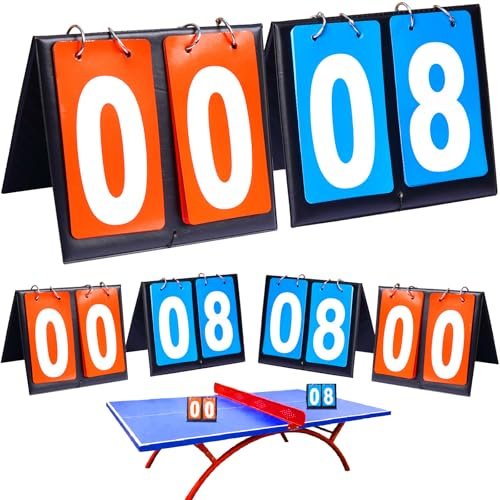 APORO 2 Digitals Scoreboard Score Keeper Score Flipper (6PCS) for Basketball Football Volleyball Tennis Sports