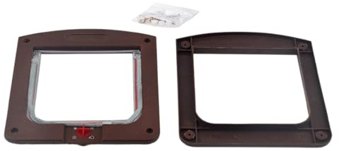 Mppchhn Tragaluz Para Gatos Pequeños - Compuerta Para Mascotas Con 4 Posiciones De Bloqueo Para Puertas Exteriores | Trampilla Impermeable Para Apartamento Dormitorio - Propietarios Inquilinos Amantes