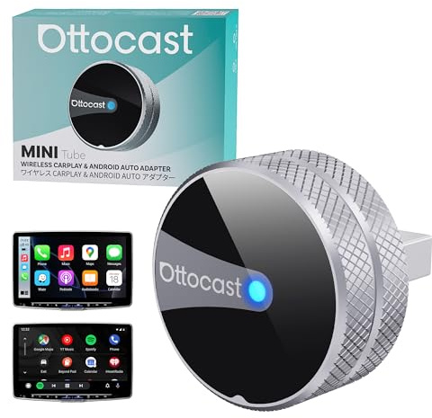 2026 Ottocast Mini Tube Adaptador Inalámbrico CarPlay & Android Auto
