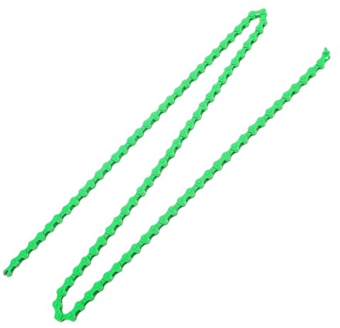 Ciieeo Catena da Bicicletta a Velocità Singola in Acciaio Verde Resistente All’usura, Maglie Staccabili per Mountain Bike e Accessori Ciclismo, per Pendolarismo e Uso Outdoor